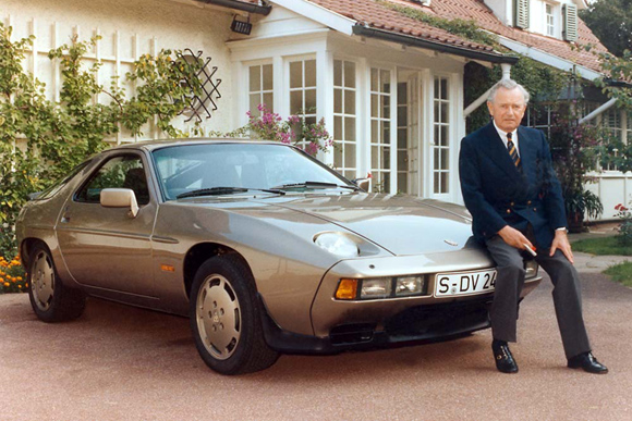 Ферри Порше и Porsche 928, празднование 70-летнего юбилея (1979 год)
